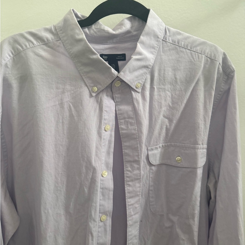 GAP Men's Lavender Button Down Shirt